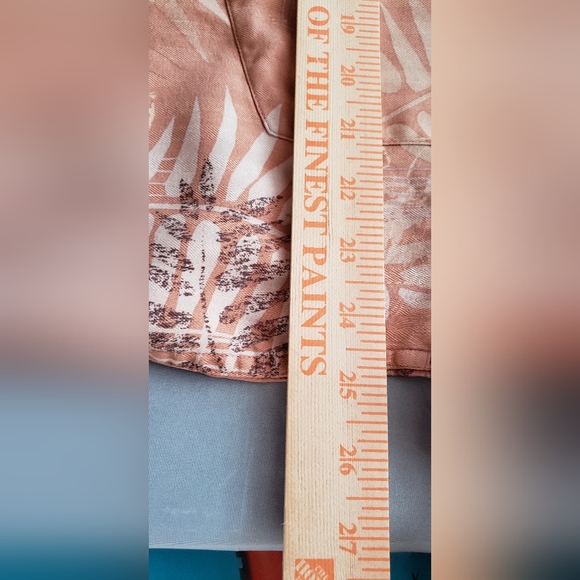 Mens 100 % Silk XL Ono & Company Lightweight Button up shirt Rust/Cream Color - Picture 3 of 5